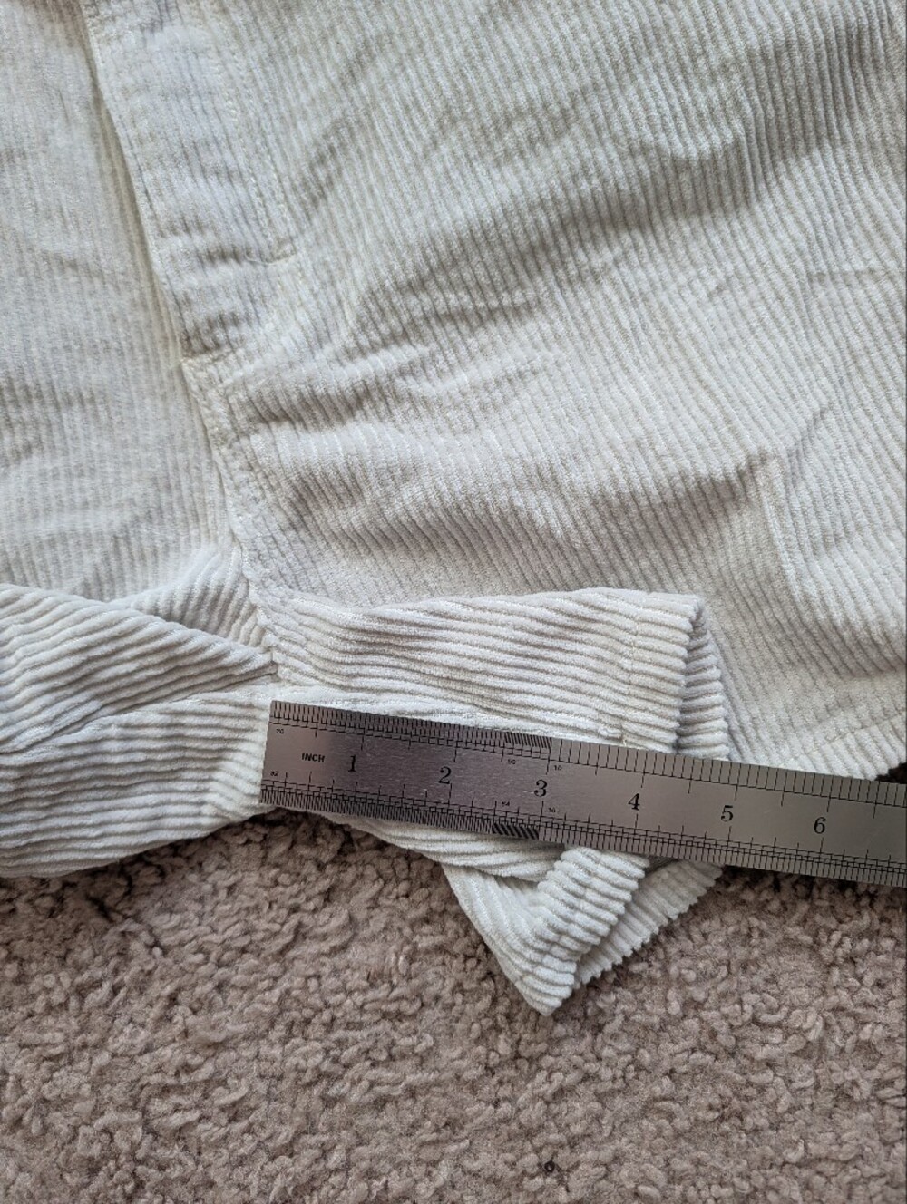 Empyre Womens Laurel Cream Asymmetrical Corduroy Carpenter Skate Shorts Small - Picture 14 of 16